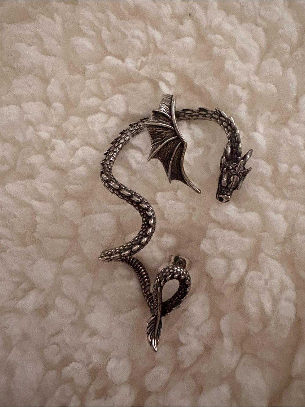 Silver Dragon Earring NIB